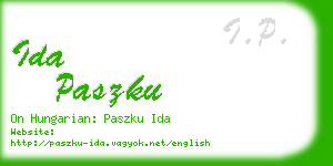 ida paszku business card